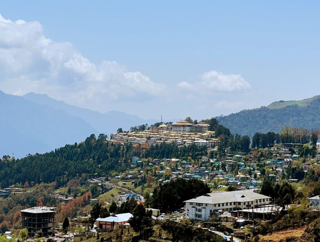 View of Tawang Monastery from Big Buddha