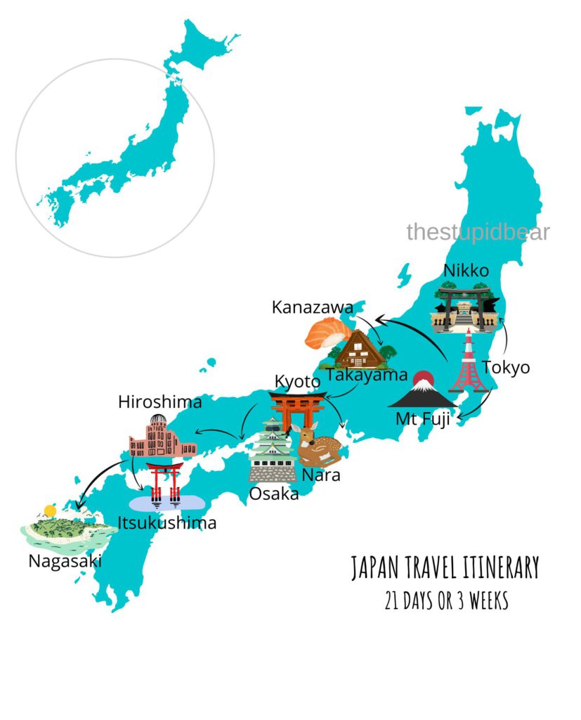 Japan 21 days or 3 weeks Itinerary