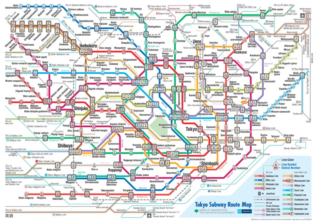 Map of Tokyo Metro