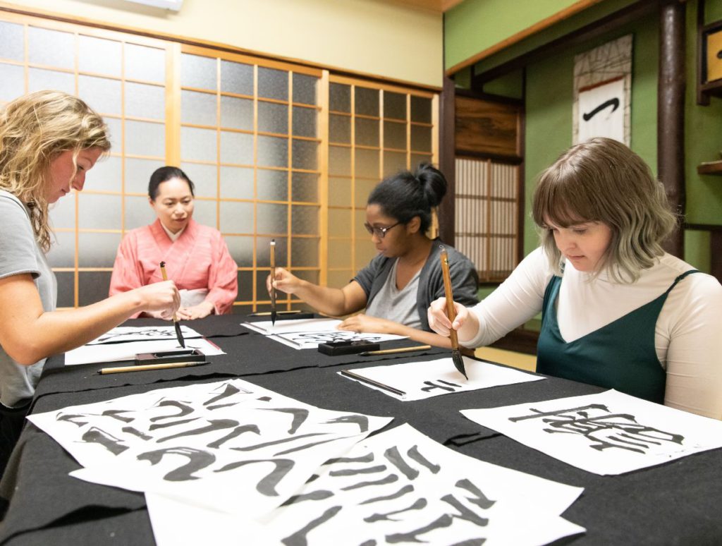 A Japanese Calligraphy class