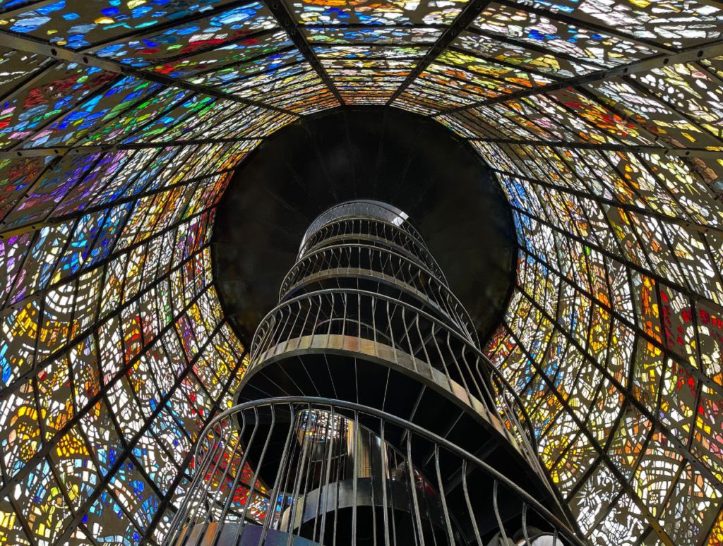 Beautiful stained glass structure