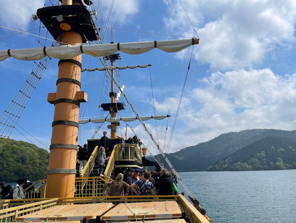 Cruise deck on Lake Ashi