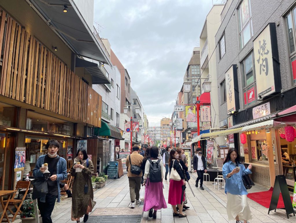 Food stalls in Asakusa