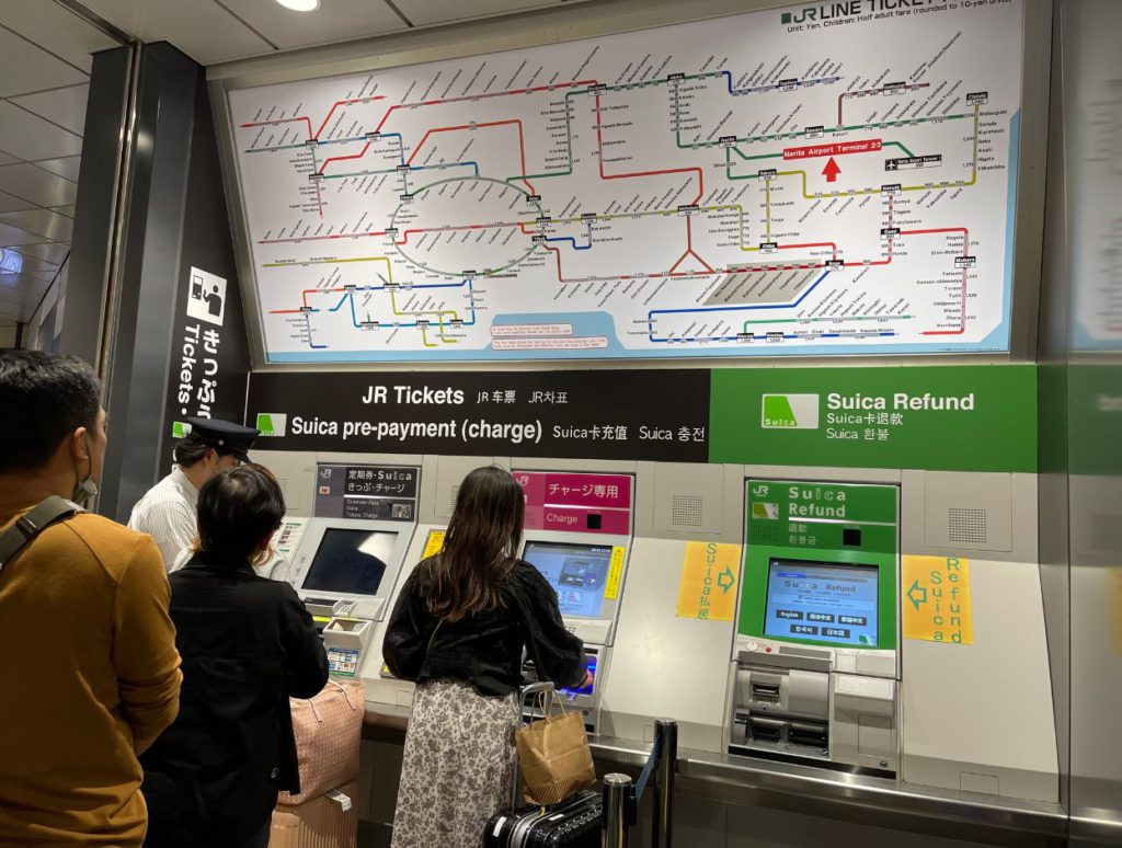 JR Ticket counter at Narita airport