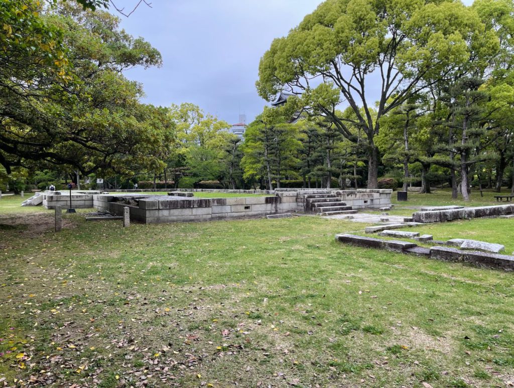 Remains of foundations of the surrounding castle buildings