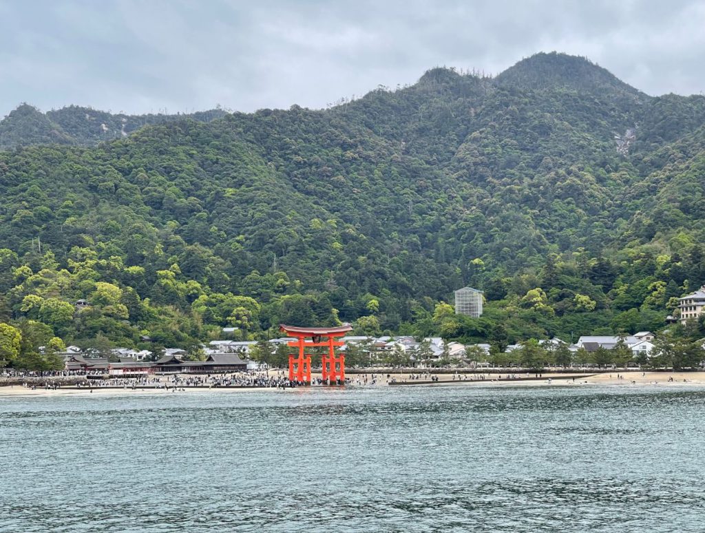 Torii gate from the ferry ride