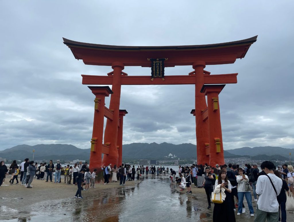 Walking up to the torii gate