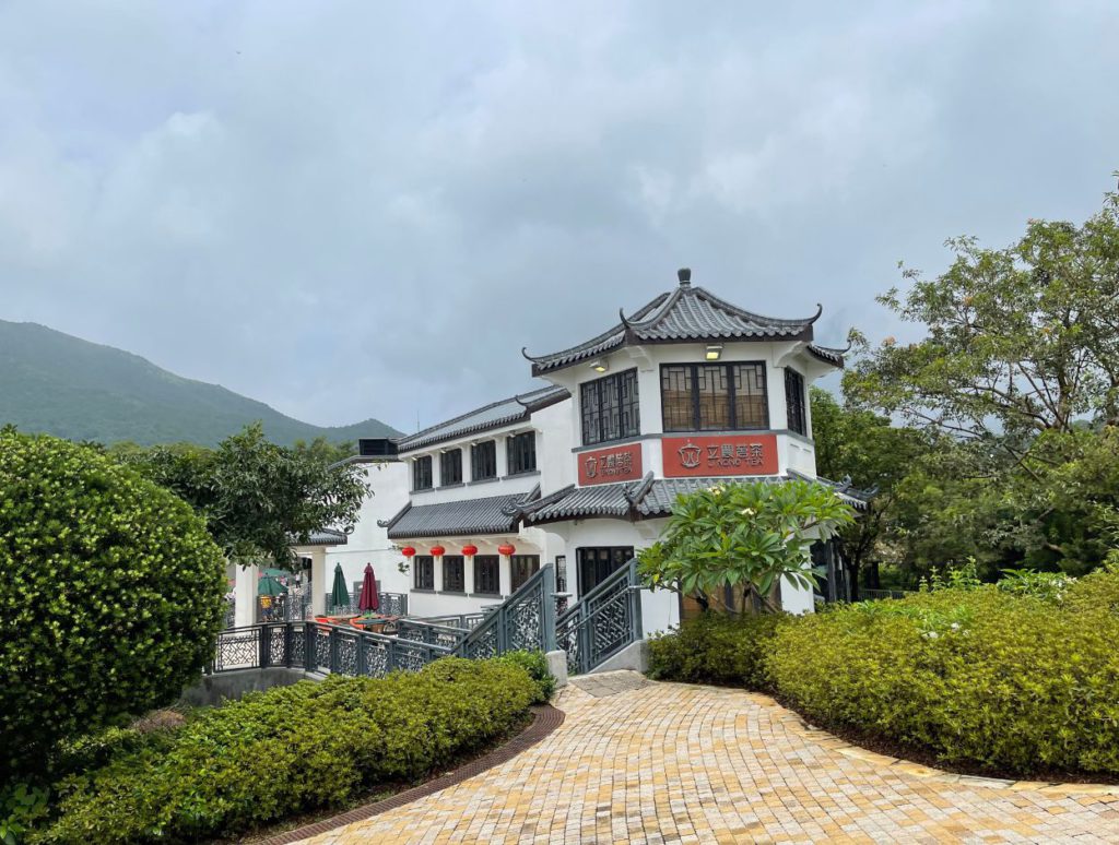 Beautiful oriental buildings in Ngong Ping