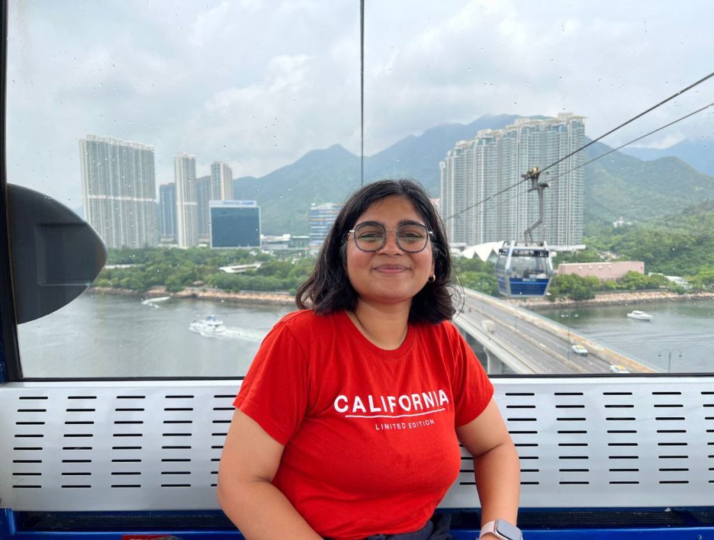 Inside Ngong Ping Cable Car