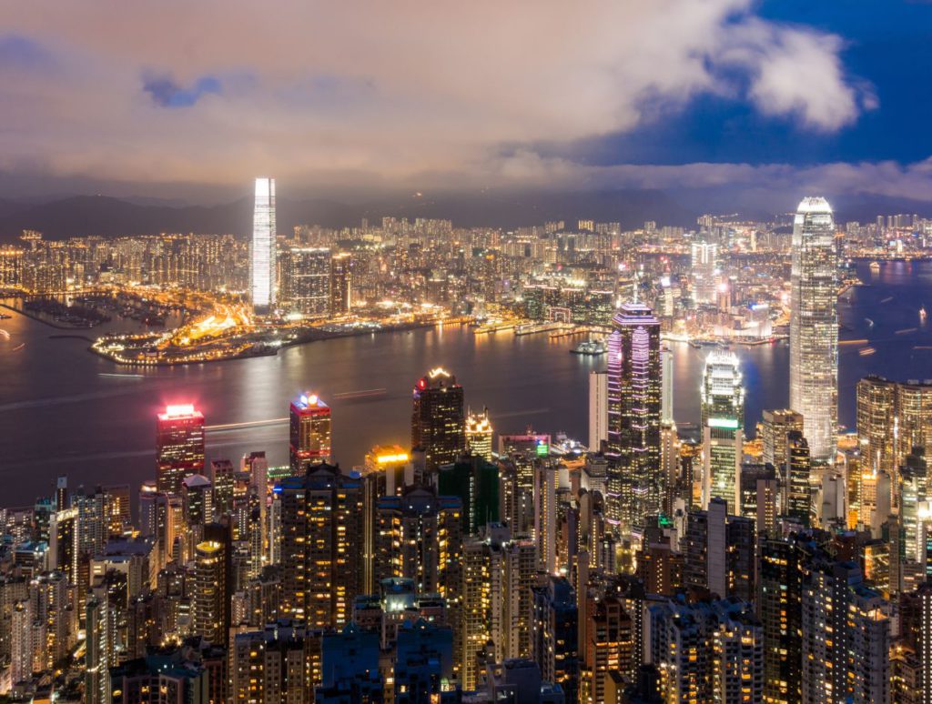 View from Victoria Peak at night