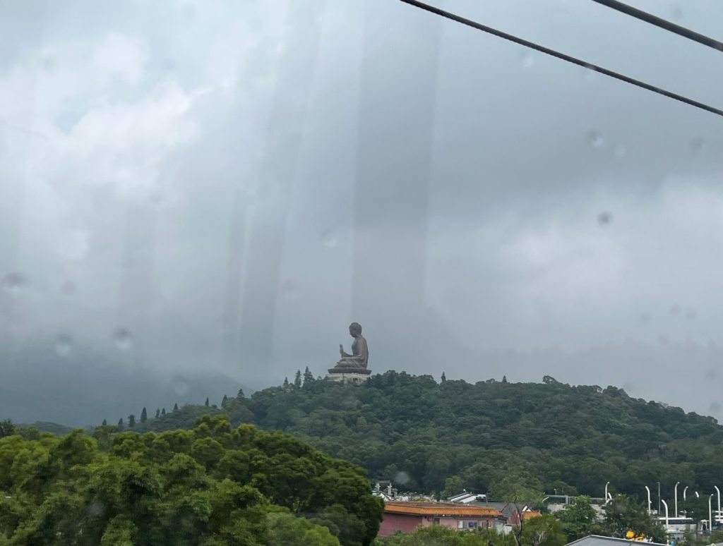 View of the Big Buddha from the cable car