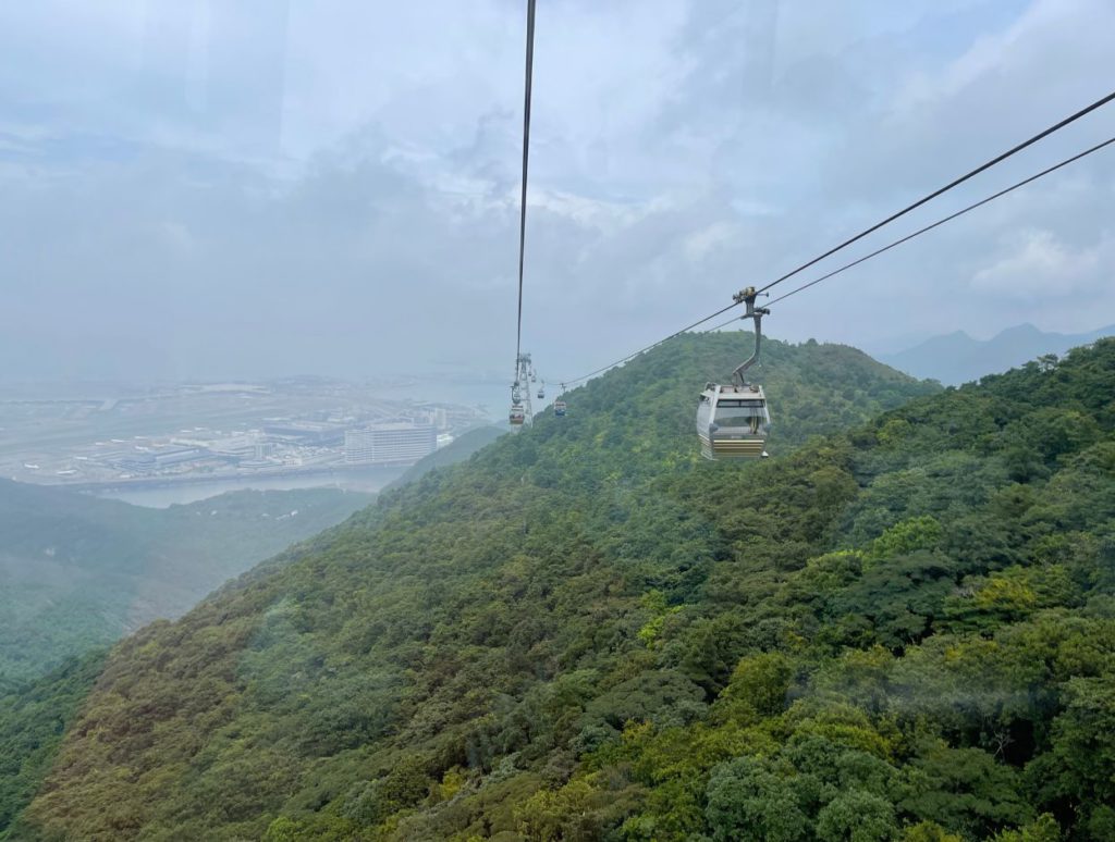 View of the island from the cable car