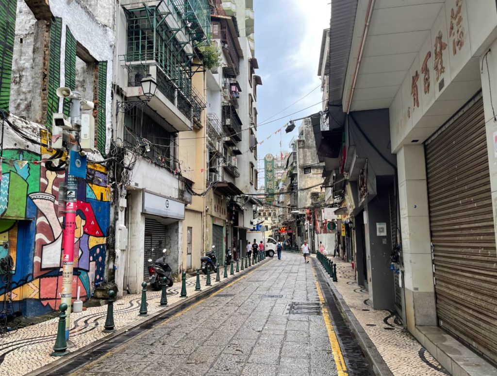 Walking around Macau Old Town area
