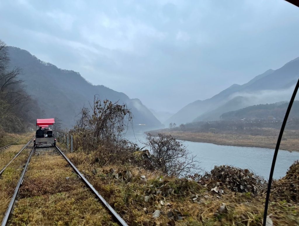 Scenic views from the Railbike