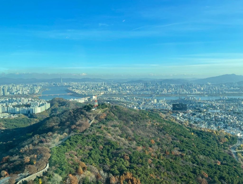 View of Seoul city from N Seoul Tower Observatory