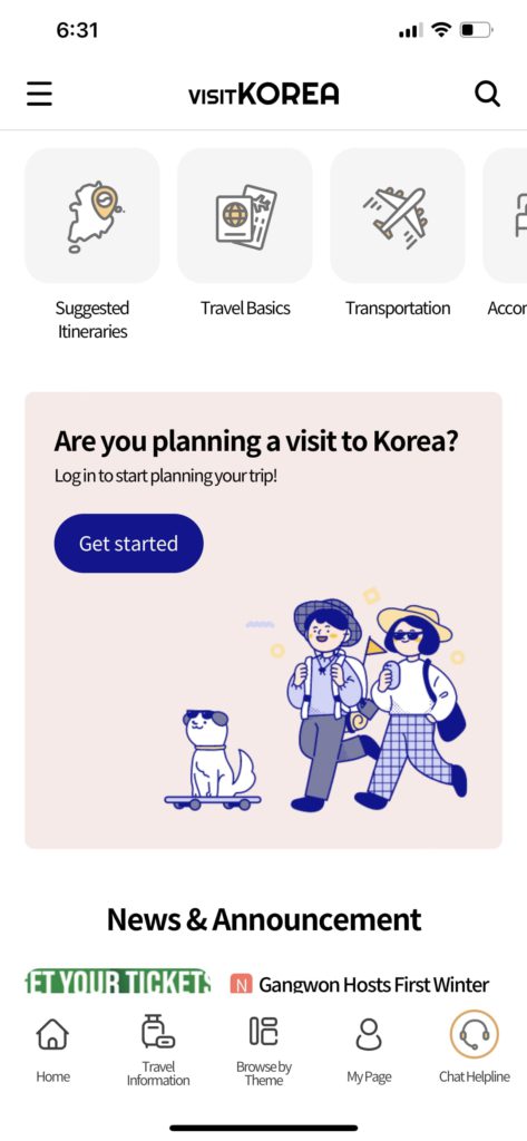 Visit Korea App