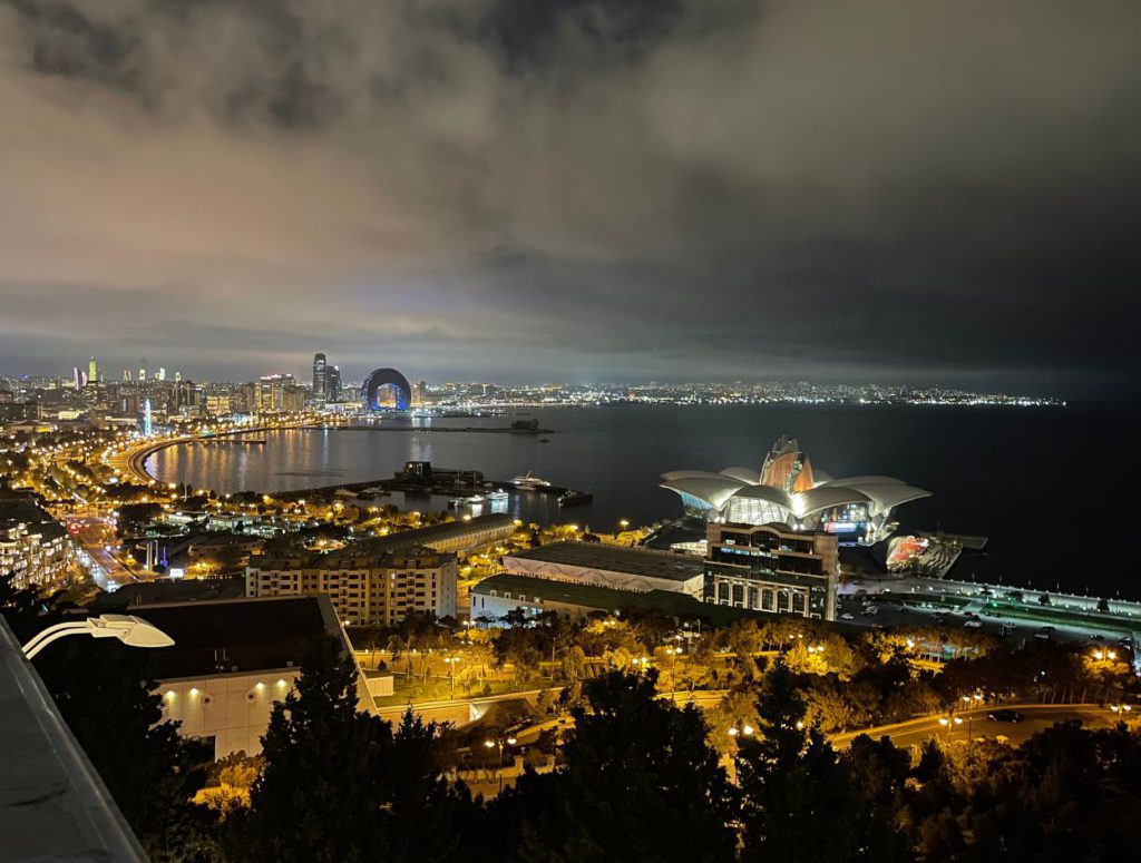 Aerial view of Baku City from Highland Park