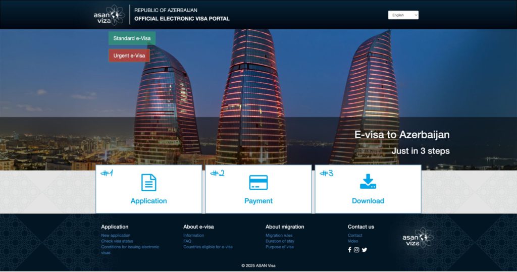 Azerbaijan eVisa Official website