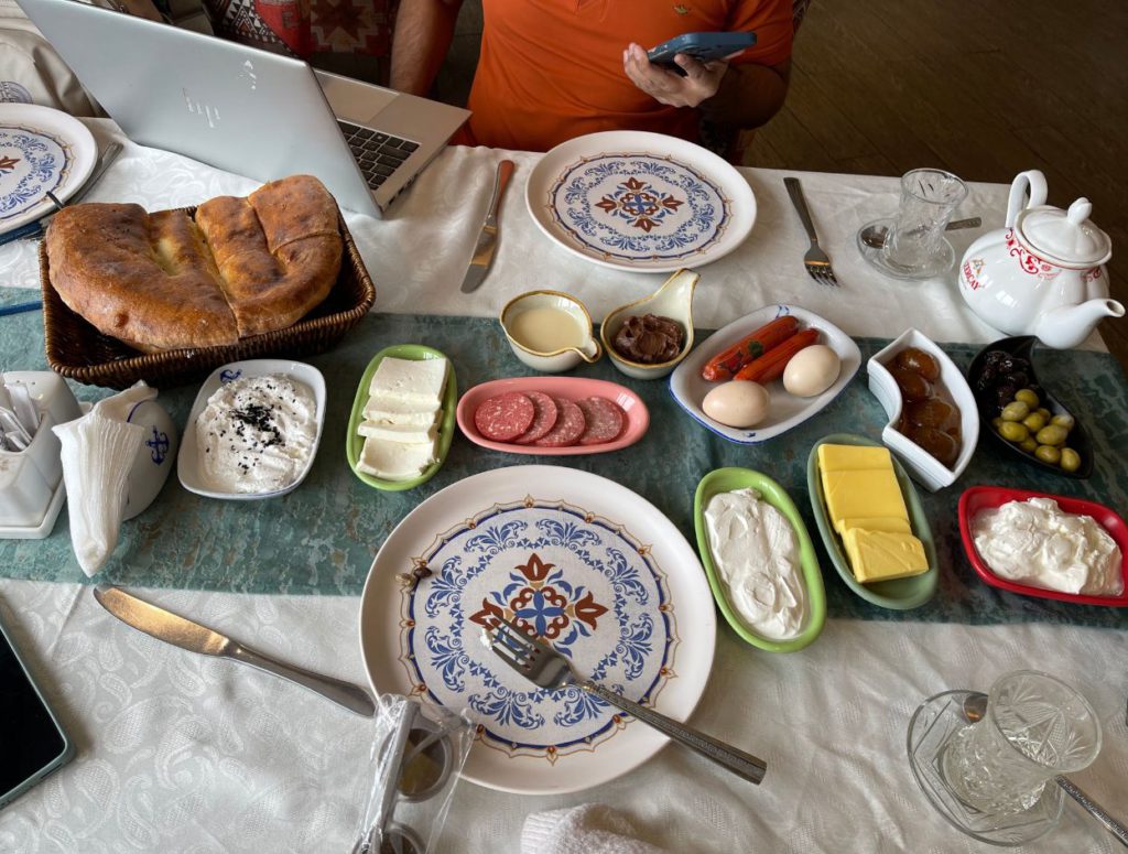 Breakfast spread at Sheki
