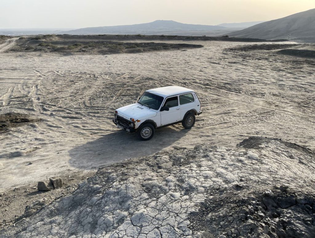 Our 4x4 Off-roading the Mud Volcano landscape