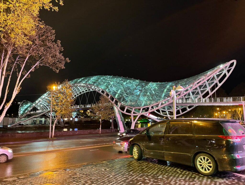 Bridge of Peace at night Bridge of Peace at night, Tbilisi 3 day Itinerary