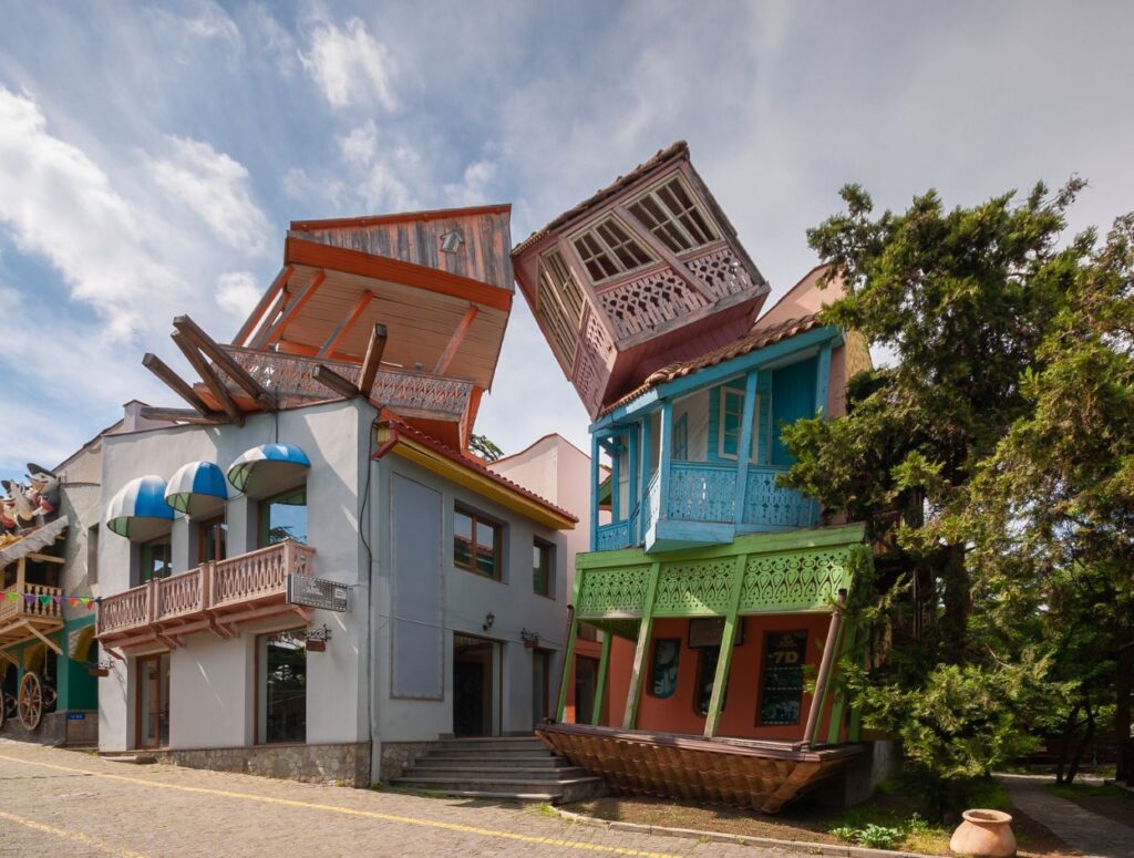 Quirky buildings at Mtatsminda Park Quirky buildings at Mtatsminda Park