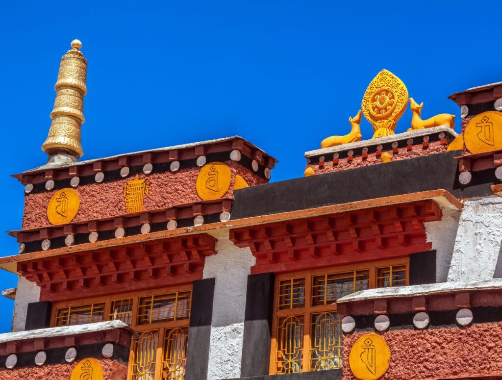 Wheel of Dharmachakra at Key monastery Wheel of Dharmachakra at Key monastery