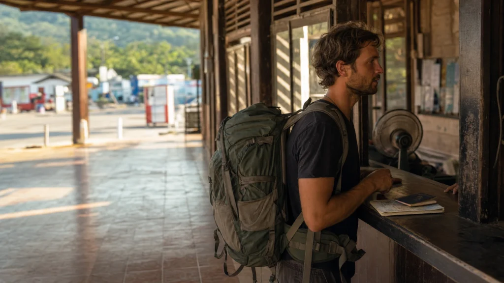 a-solo-backpacker-at-a-sunlit-southeast-asian-immigration-co-90ac11